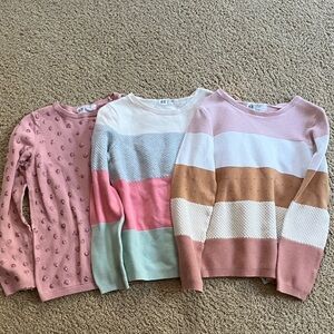 Bundle girls H&M sweaters size6/7